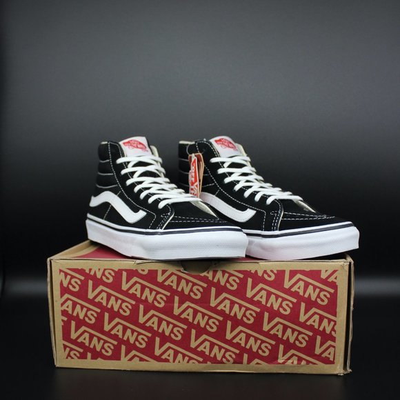 VANS Black White Sk8-Hi Slim Women - Picture 3 of 7